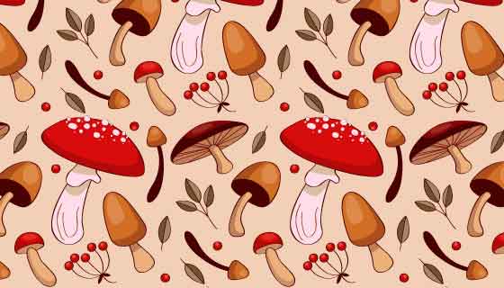 各种各样的蘑菇图案矢量素材(AI/EPS)