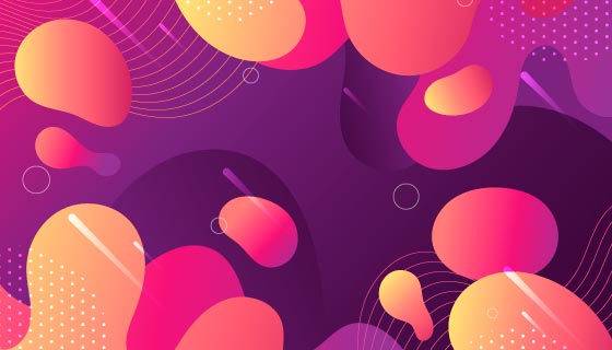 抽象多彩的液态背景矢量素材(AI/EPS)