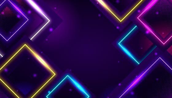 多彩的菱形霓虹灯背景矢量素材(AI/EPS)
