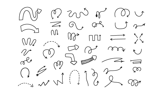 黑色箭头集合矢量素材(AI/EPS/PNG)