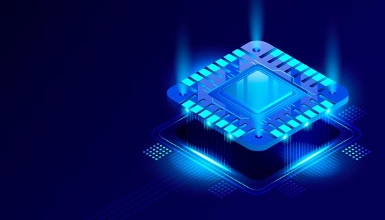 逼真的蓝色芯片背景矢量素材(AI/EPS)