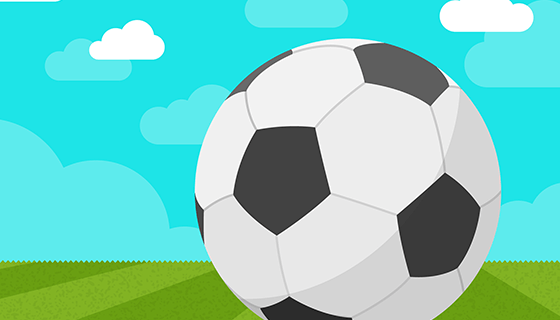 扁平风格足球背景矢量素材(EPS/AI)