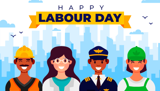 不同的职业人物设计劳动节矢量素材(AI/EPS)