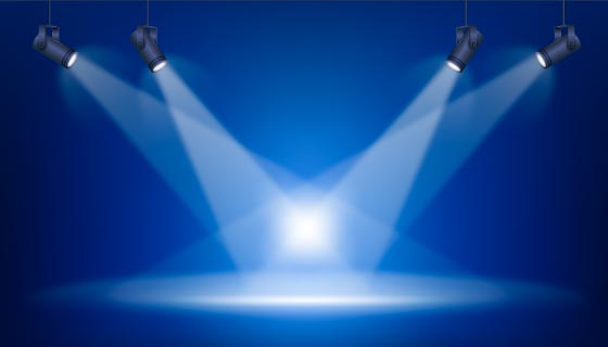 蓝色聚光灯背景矢量素材(AI/EPS)