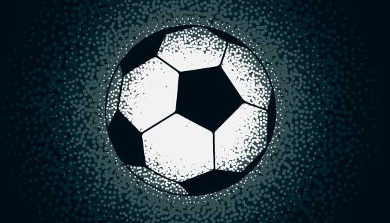 用圆点制作的创意足球矢量素材(EPS)