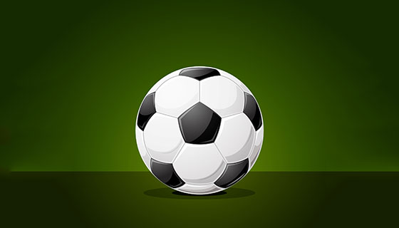 扁平逼真足球矢量素材(EPS/AI)