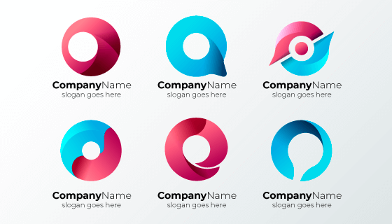 字母O设计的创意logo矢量素材(AI/EPS)