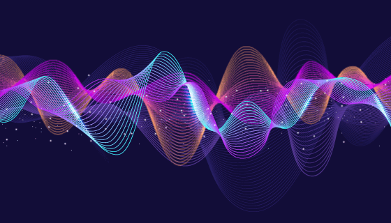 多彩波浪背景矢量素材(AI/EPS)