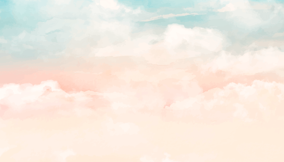 手绘水彩天空背景矢量素材(AI/EPS)