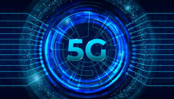 蓝色5G网络概念背景矢量素材(AI/EPS)