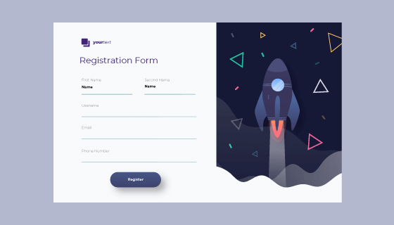 流行的用户注册界面矢量素材(AI/EPS)