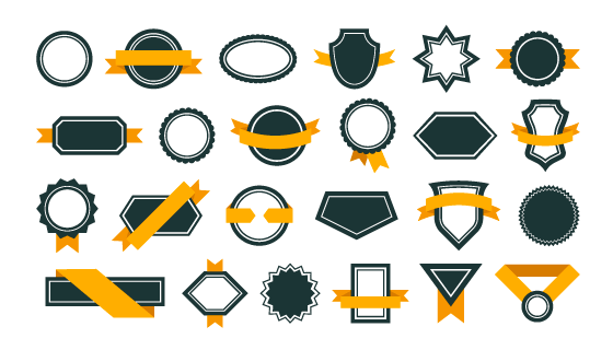 各种各样的奖章矢量素材(EPS/PNG)