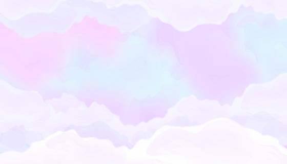 手绘水彩粉彩天空背景矢量素材(AI/EPS)