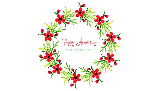 纪念日花环矢量素材(EPS)