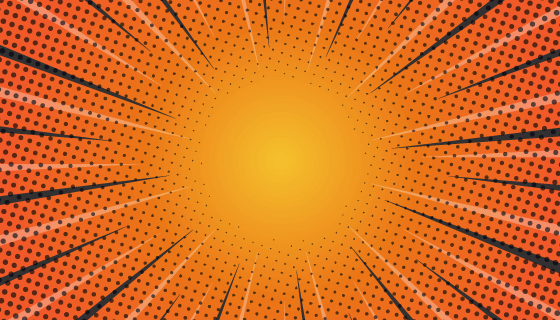 橙色漫画爆炸背景矢量素材(AI/EPS)