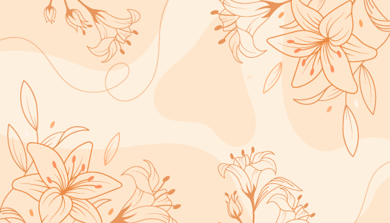 手绘风格花卉背景矢量素材(AI/EPS)