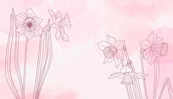 手绘花卉粉色水彩背景矢量素材(AI/EPS)