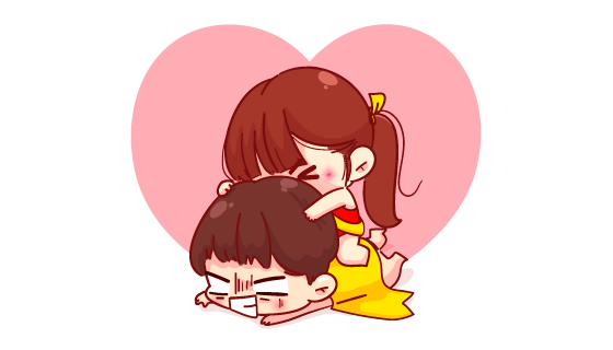 正在打架的小情侣矢量素材(EPS)