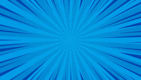 蓝色漫画爆炸背景矢量素材(EPS)