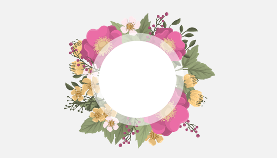 漂亮的花环矢量素材(EPS)