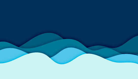 剪纸风格波浪背景矢量素材(EPS)