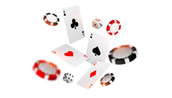 赌场扑克牌和筹码飞行背景矢量素材(EPS)