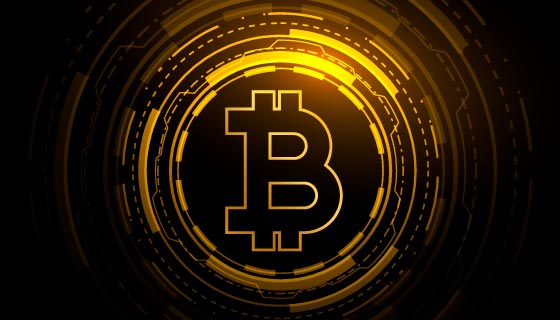 加密货币比特币区块链概念背景矢量素材(EPS)