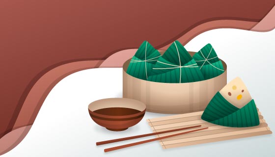 美味的端午节粽子矢量素材(AI/EPS)
