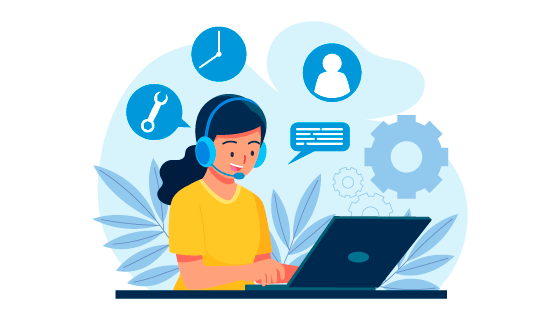 在线客服插画矢量素材(AI/EPS)