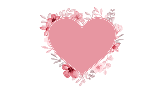 优雅的花卉爱心矢量素材(EPS)