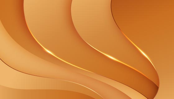 金色波浪背景矢量素材(AI/EPS)