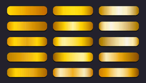 15个不同的金色渐变按钮矢量素材(EPS)