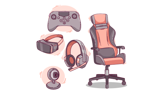 游戏电竞装备矢量素材(AI/EPS)