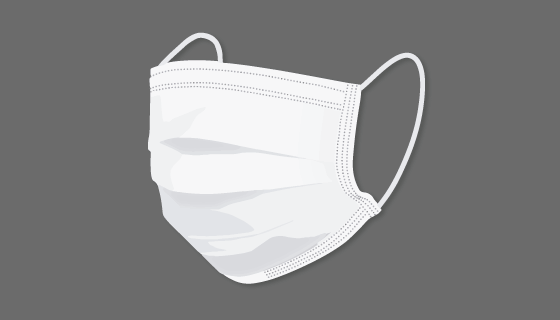 白色一次性口罩矢量素材(EPS/PNG)