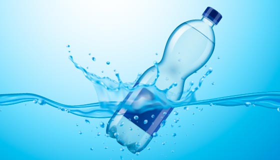 逼真的矿泉水广告设计矢量素材(EPS)