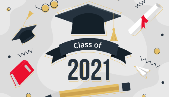 扁平风格的毕业背景矢量素材(AI/EPS)