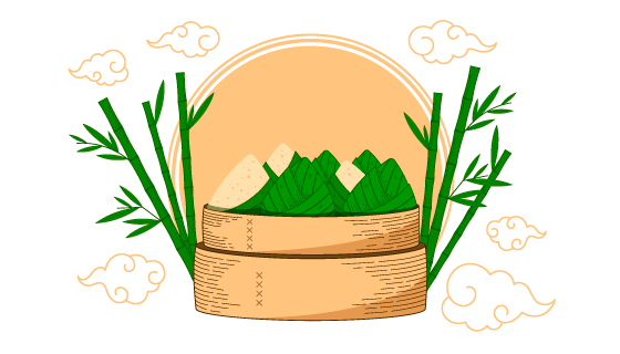 手绘美味的端午节粽子矢量素材(AI/EPS/PNG)