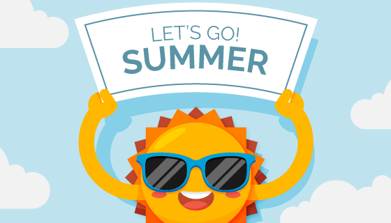 夏天带着墨镜的太阳矢量素材(AI/EPS)