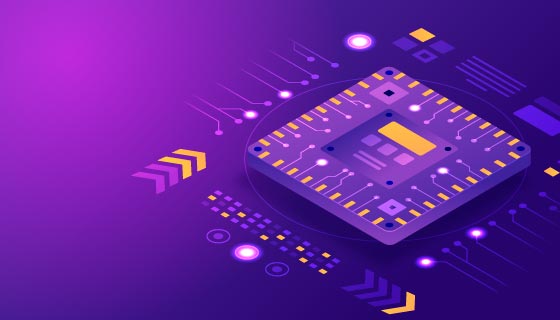 紫色芯片背景矢量素材(AI/EPS)