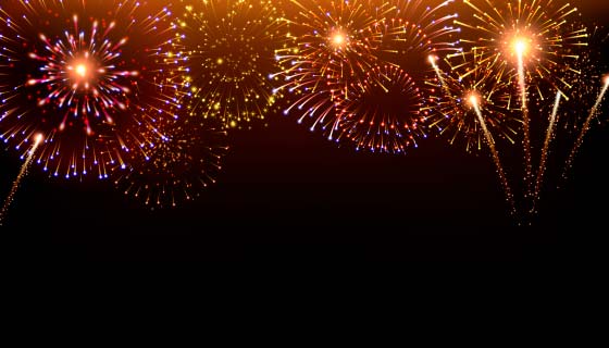 璀璨的烟花矢量素材(EPS)