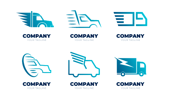 六个卡车类logo矢量素材(AI/EPS/PNG)