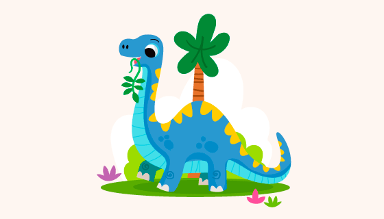 可爱的恐龙宝宝矢量素材(AI/EPS)