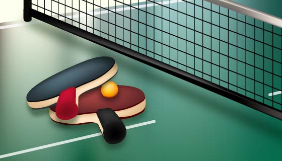 逼真的乒乓球矢量素材(AI/EPS)
