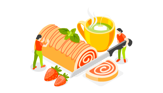 烘焙制作概念插画矢量素材(EPS)