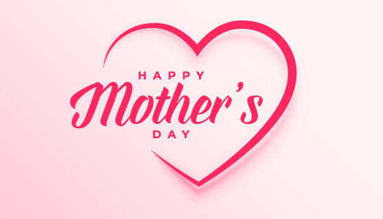 爱心设计母亲节快乐矢量素材(EPS)