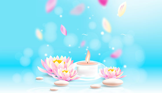 蓝色水疗背景矢量素材(EPS/AI)