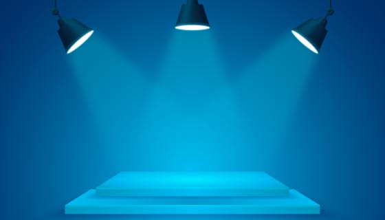 蓝色聚光灯背景矢量素材(AI/EPS)