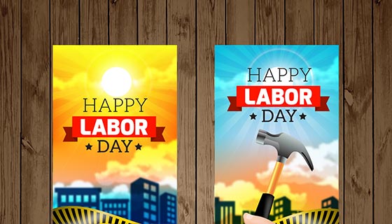 劳动节横幅矢量素材(EPS/AI)