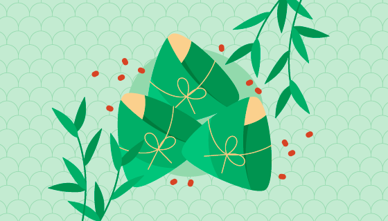 简单的粽子端午节背景矢量素材(AI/EPS)