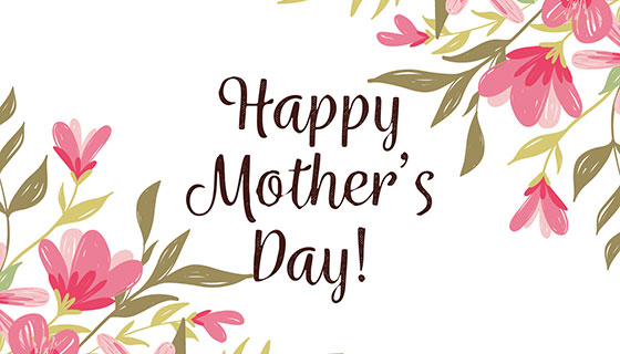 鲜花盛开的母亲节背景矢量素材(EPS/AI)